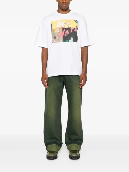 Tricou Off-white cu imagine alb