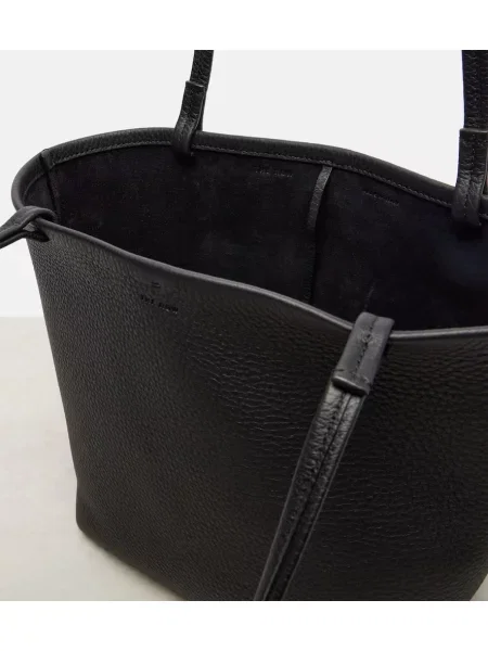 Geantă shopper The Row din piele negru
