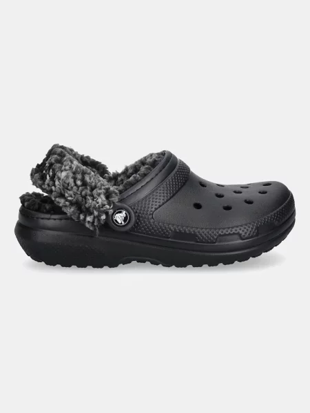Флисовые классические тапочки Crocs черные