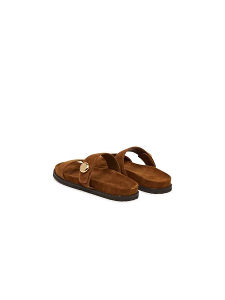 Šlepetės Tory Burch Romy Sport ruda