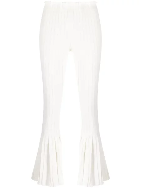 Cropp pantaloni Sacai plisate alb