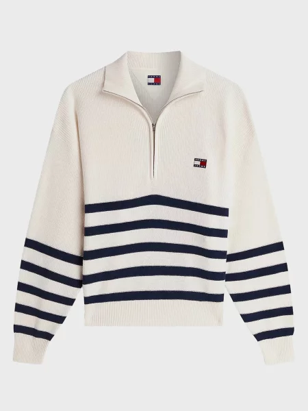 Свитер Tommy Jeans в полоску белый