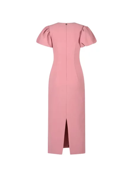 Rochie midi Rotate Birger Christensen din crep roz