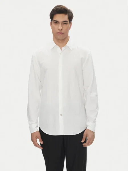 BOSS Cămașă C-Hal Casual Fit alb