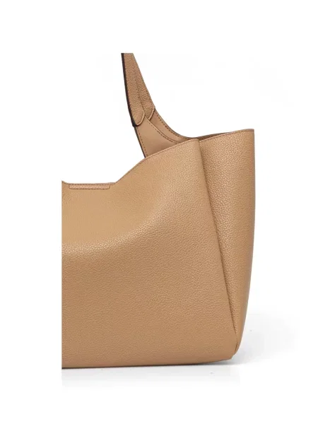 Kožna shopper torbica Dkny s autogramom