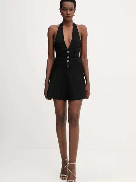 Retrofete sukienka Cinzia mini rozkloszowana czarny