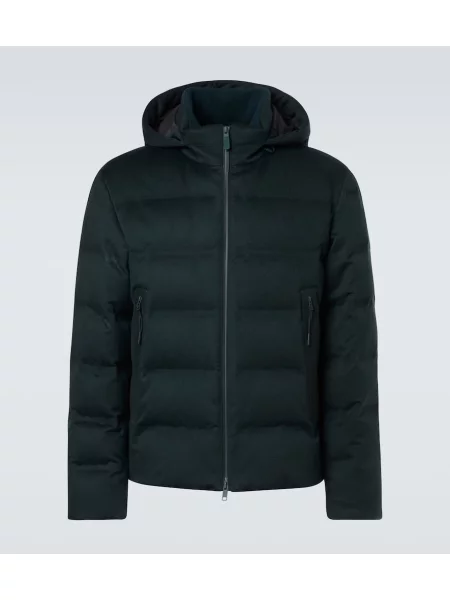 Кашмирено пухено яке Zegna зелено