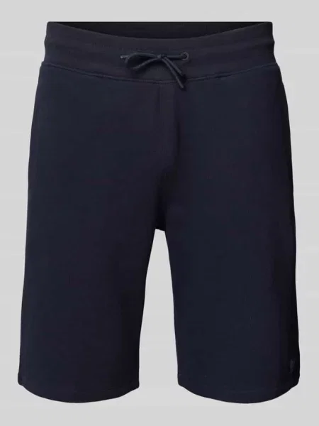 Szorty z elastycznym pasem i tunelem model ‘ALDWIN’ Guess Activewear granatowe