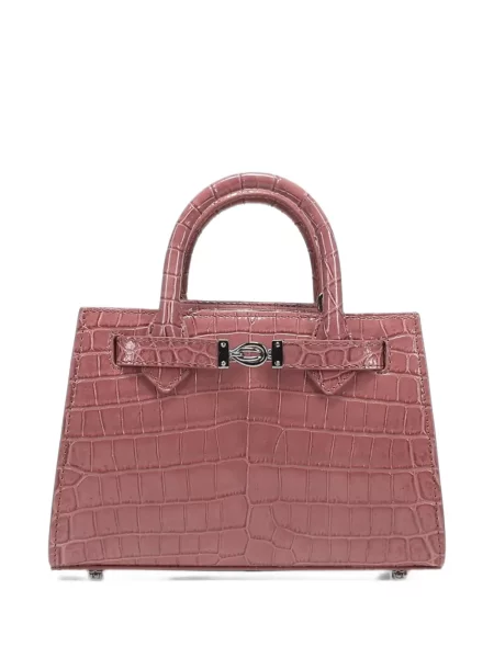 Geantă shopper Tyler Ellis din piele roz