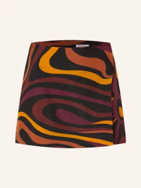 Pucci Zavinovací Sukně Z Hedvábí tmavě červená / oranžová černá