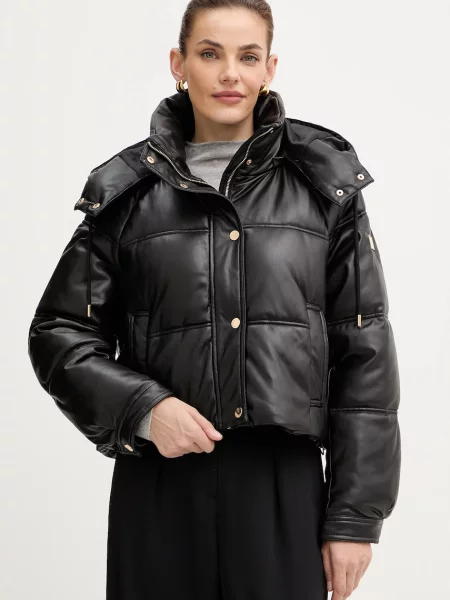 Fracomina geacă de iarnă oversize negru