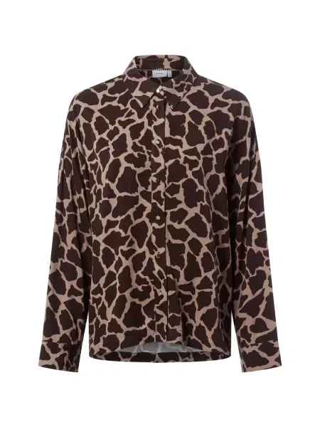 Nümph bluzka koszulowa Nuhana Kobiety wzorzysty 36 brązowy