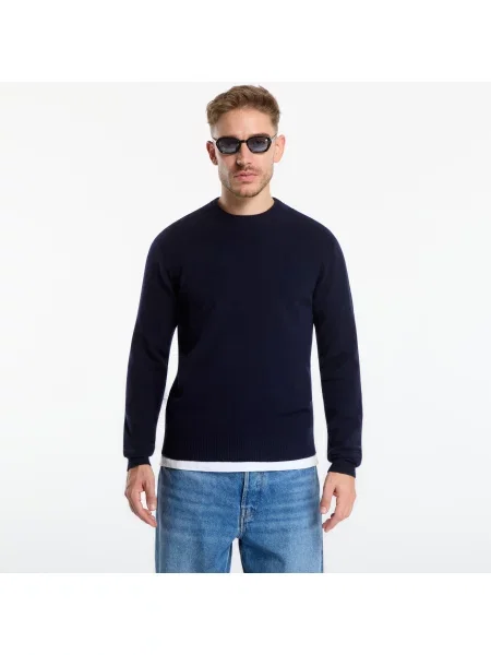 Svetr Saint Barth Regent Lambswool Sweater Night Blue L modrý