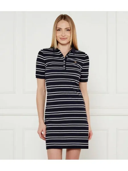 Gant Hétköznapi ruha Striped Shield Sötétkék kék