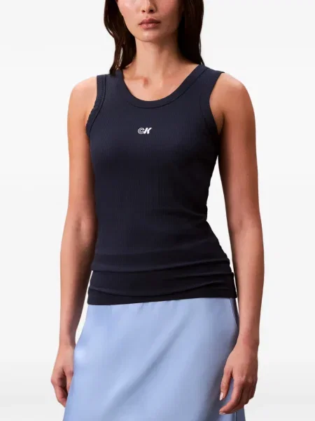 Top Calvin Klein cu autograf albastru