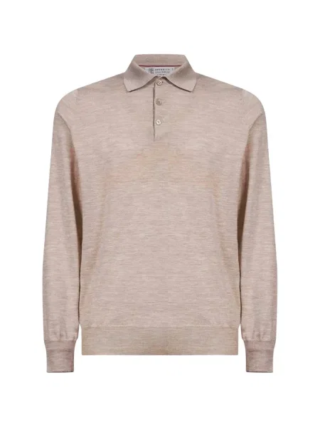 Lung tricou polo Brunello Cucinelli