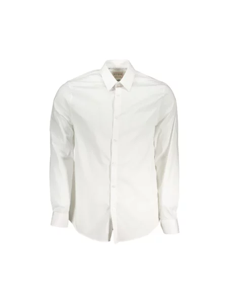 Koszula slim fit Guess ze stretchu biała
