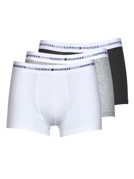 Tommy Hilfiger Underwear Bokserice Essential siva melange / crna bijela