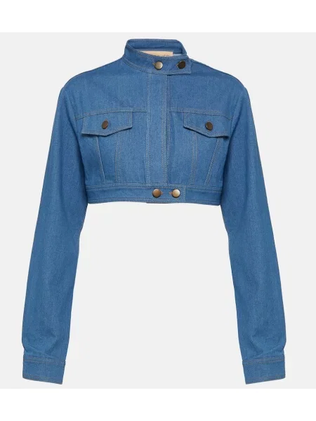 Kurtka jeansowa Aya Muse o krotszym kroju niebieska
