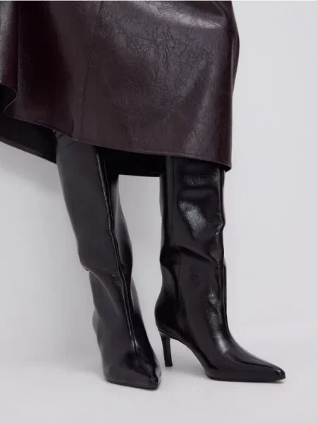 Ботфорты Reserved фиолетовые