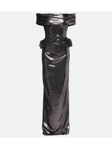 Rochie Roland Mouret cu model floral negru