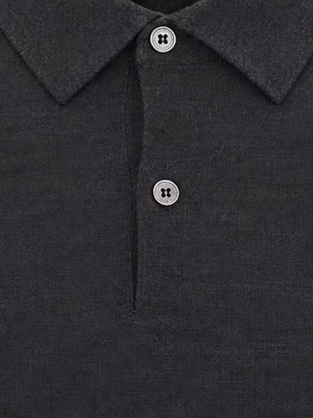 Lung tricou polo Ballantyne gri