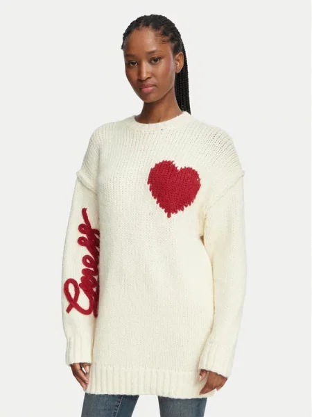 Guess Sweter Kremowy