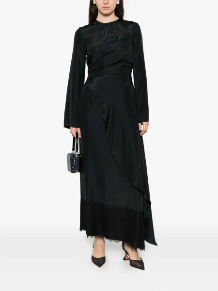 Rochie maxi Moschino din dantelă de costum negru