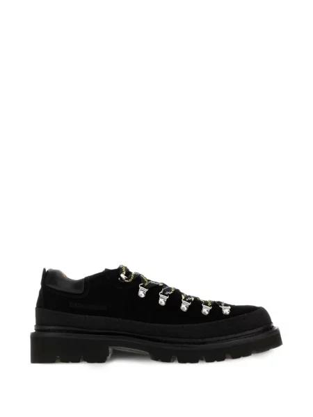 Sneakerși Dsquared2 cu șireturi din piele de căprioară negru