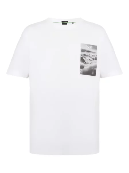 Tricou Hugo cu imagine alb