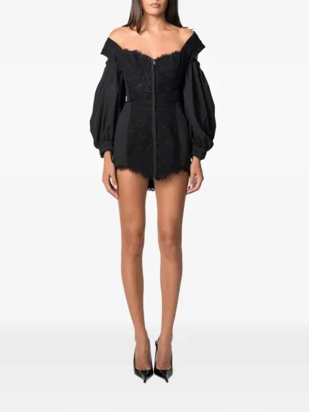 Rochie mini Norina St din dantelă negru