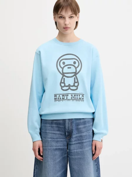 A Bathing Ape μπλούζα Baby Milo Volume Sleeve Crewneck μπλε