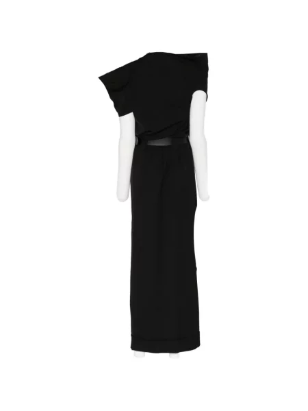 Cu centură rochie Junya Watanabe de lână negru