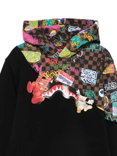 Dětska mikina s kapucí Sprayground černá