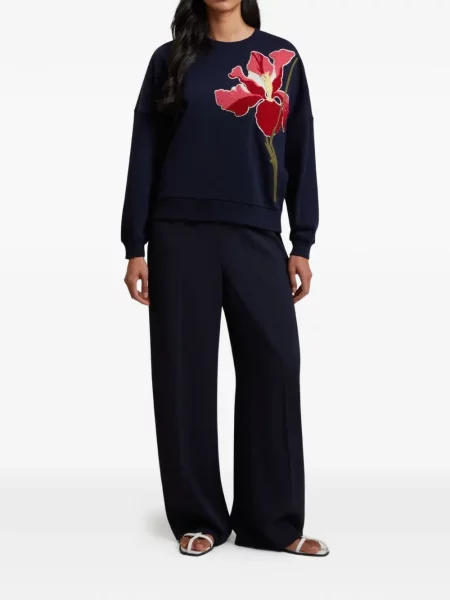 Pulover Ted Baker cu aplicații albastru