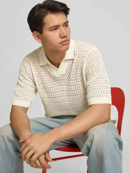 Koszulka polo z mieszanki bawełny o kroju regular fit model NYLE' Only & Sons białe