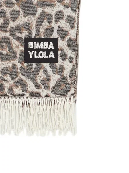 Κασκόλ Bimba Y Lola με λεοπαρ μοτιβο λευκό
