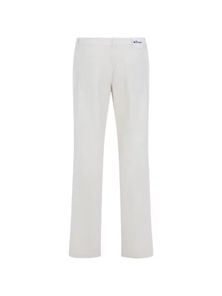 Pantaloni Kiton de catifea cord alb