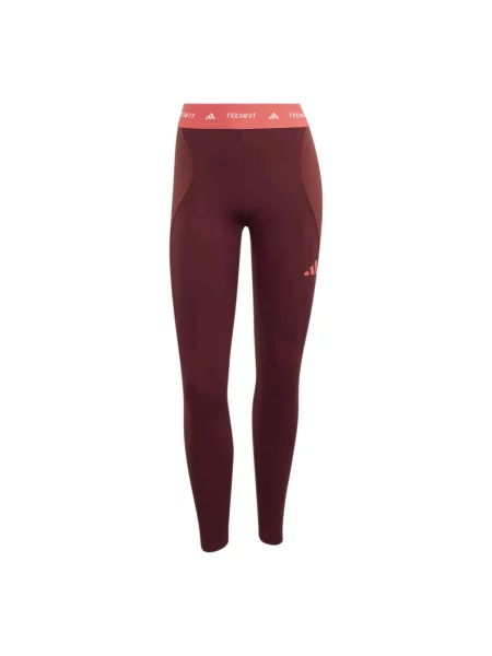 ADIDAS PERFORMANCE Pantaloni sport Techfit Workout Color Block roz pastel / roșu carmin alb