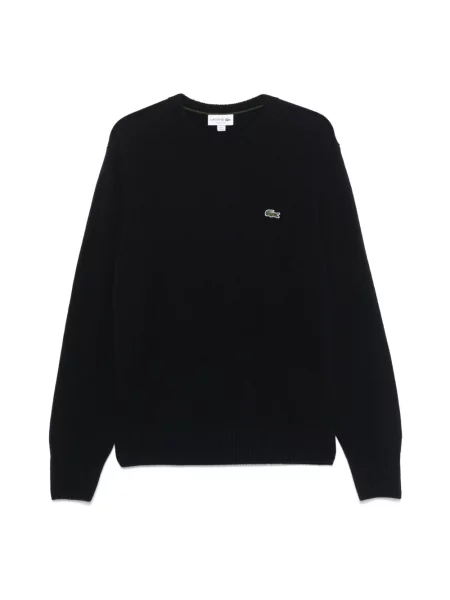 Sweter Lacoste wełniany czarny