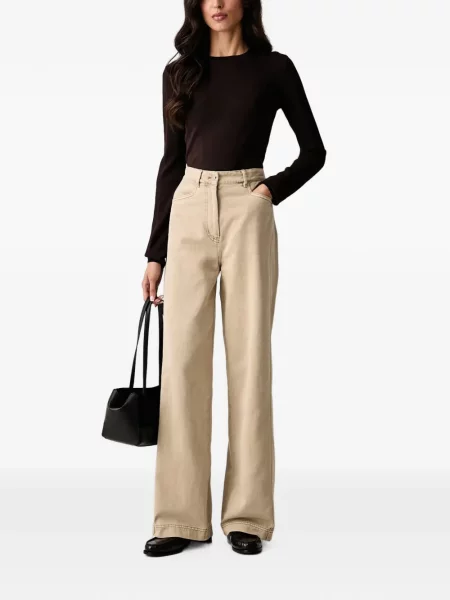 Pulover Armani Exchange cu broderie maro