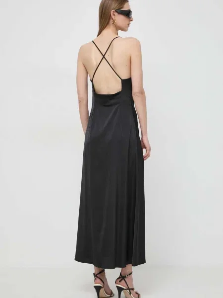 Ivy Oak rochie maxi drept negru