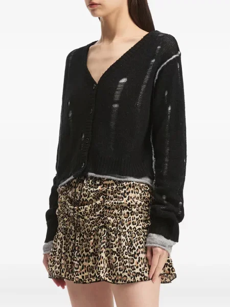 Cardigan B+ab zdrențuiți negru
