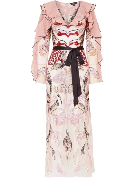Rochie maxi Temperley London de costum roz