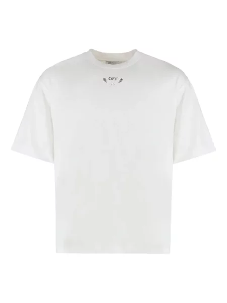 Tricou Off-white cu imagine cu model paisley alb