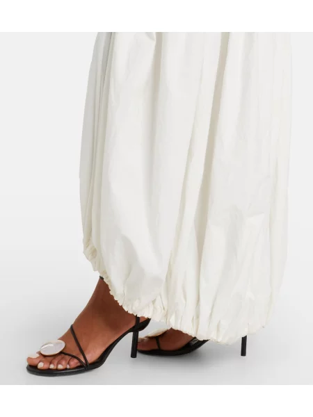 Rochie maxi Christopher Esber cu volane din jerseu alb