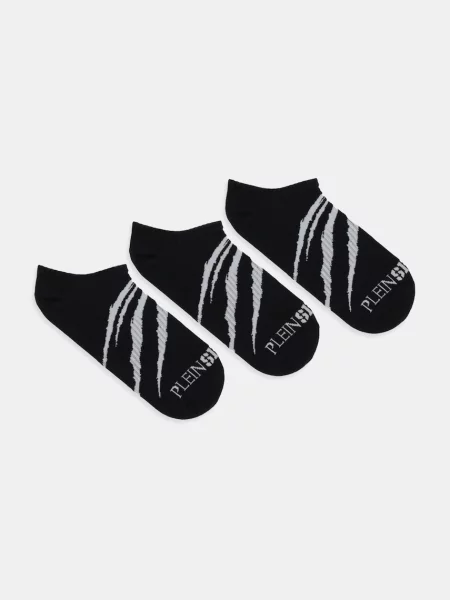 Plein Sport Șosete/tălpici 3 pack Scratch negru