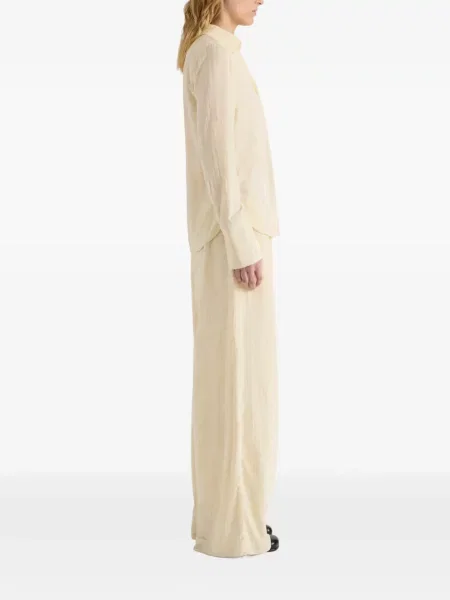 Pantaloni Proenza Schouler White Label de catifea alb