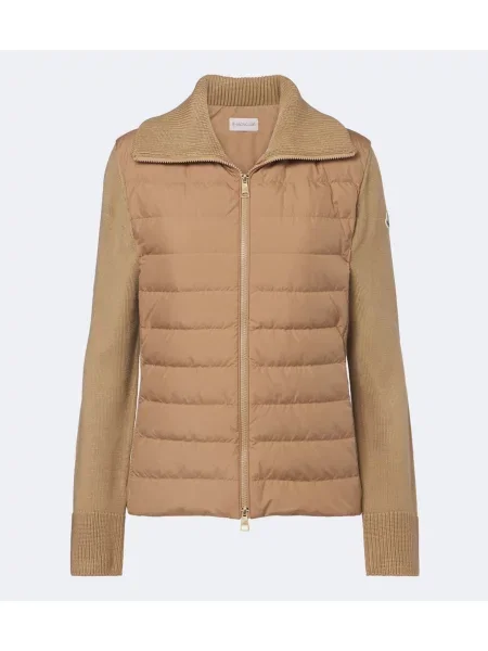 Cardigan Moncler de lână bej