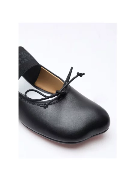 Długi top Mm6 Maison Margiela skórzany czarny